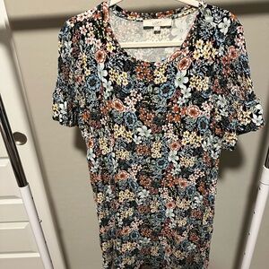 LOFT Floral Print Dress - Multicolor